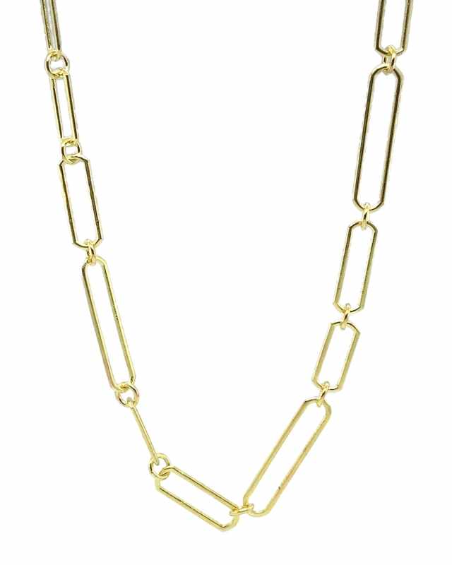 Sueno 18k Paperclip Toggle Necklace